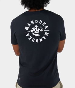 Clothing Circle Black Manduka House Tee Men PJDZT118