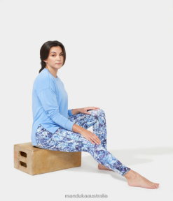 Clothing Clear Blue Manduka Rise and Shine Sweatshirt Women PJDZT114